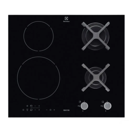 ANAFE HIBRIDO ELECTROLUX A GAS 2 HORNALLAS INDUCCION IE60H