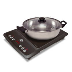 PLACA INDUCCION TOKYO + OLLA 2000W TOUCH CONTROL DISPLAY LED -