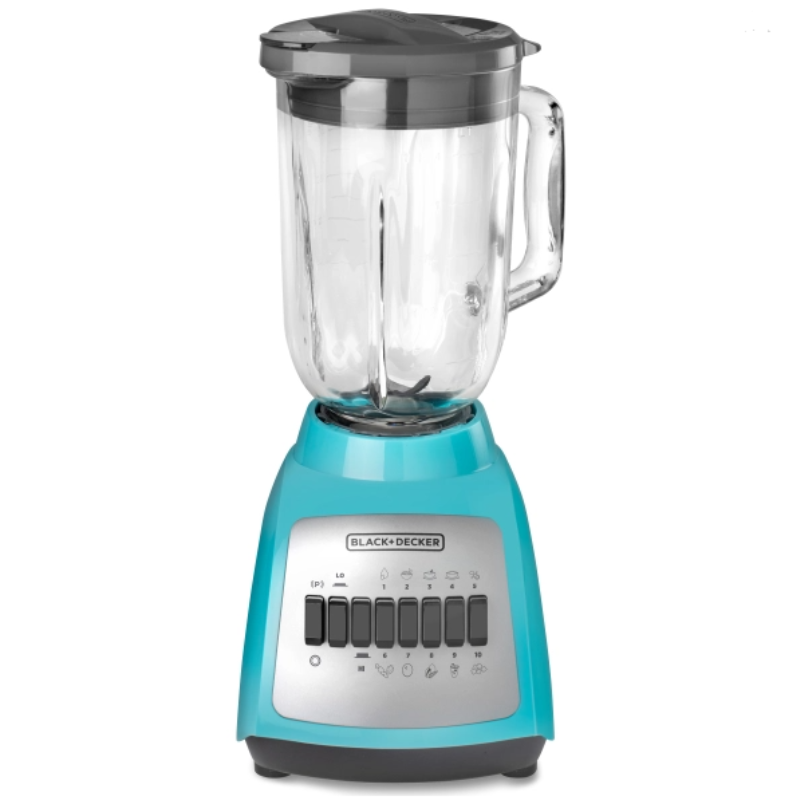 LICUADORA B+D TURQUESA BLBD210GT-CL JARRA DE VIDRIO 10 VELOCIDADES 550W  --
