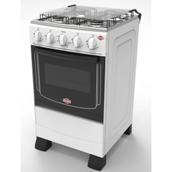 COCINA A GAS TOKYO DALLAS BLANCO 4H MESA INOX  --