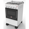 COCINA A GAS TOKYO DALLAS BLANCO 4H MESA INOX  --