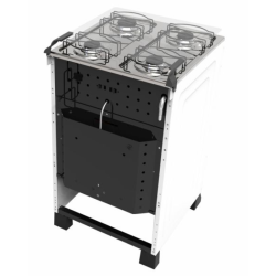 COCINA A GAS TOKYO DALLAS BLANCO 4H MESA INOX  --